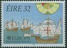 Ireland Irlande Eire 1992 Mi 792 ** Fleet Columbus: "Santa Maria", "Nina" En "Pinta" - Discovery Of Americas - Europa - Cristoforo Colombo