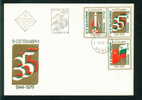 FDC 2885 Bulgaria 1979 /31 Intercosmos SOVIET UNION / ROCKET FLOWERS PARACHUTE / 35 Jahre Volksregierung Und Volksarmee - Paracadutismo