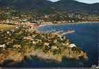 83 - CPSM CAVALAIRE SUR MER, LA COTE DES MAURES, LE CAP CAVALAIRE, LE PORT ET LA PLAGE - Cavalaire-sur-Mer