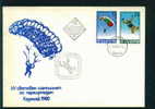 FDC 2972 Bulgaria 1980 /20 World Parachute Championship  /Weltmeisterschaft Im Fallschirmspringen, Kasanluk - Parachutting