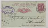 2060)intero Postale Da 10c. Umberto Da Livorno A Marsala  Il 22-12-1890 - Stamped Stationery