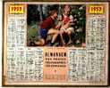 ALMANACH 1953 OBERTHUR  DES POSTES - TELEGRAPHES - TELEPHONES - Kleinformat : 1941-60