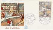 France 1969 Timbres No. 158 A Sur Lettre 1er Jour (FDC) Le Cirque - 1960-1969