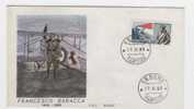 Italia - Busta Fdc Con Serie Completa: Cinquantenraio Della Morte Di Francesco Baracca - Aviatore - WW1 (I Guerra Mundial)