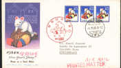 1983 Japon  FDC  Rongeur Roditore Rodent Topo Mouse Souris - Roditori