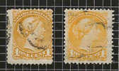 CANADA, 1870-93, YT 2X 28 @ VARIANTE COULOURS - Used Stamps