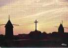 CPSM. HAUT BOCAGE VENDEEN. LES HERBIERS. SOLEIL COUCHANT AU MONT DES ALOUETTES. - Les Herbiers