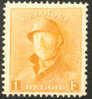 Albert I Casque, COB 175 * MH, Cote € 83.00 Bien Centré - 1919-1920  Cascos De Trinchera
