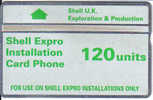 United Kingdom-cur003-120 Units-shell Expro(348b)-(thermographic Band)550b-used Card - [ 2] Erdölplattformen