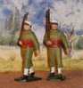 2 Legionnaires ~~ Metal  Hauteur 60 (sur Kepi) - Zinnsoldaten