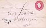 Bad076/  BADEN - Haslach Auf Ganzsache, 2-Zeiler, Nach Villingen - Postal  Stationery