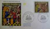 France FDC 1967 Arts. Vitrail De L'église Sainte-Madeleine De Troyes (Aube) - Religione