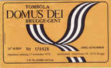 BRUGGE GENT TOMBOLA DOMUS DEI CARNET COMPLET 5 BILLETS + COUVERTURE - Brugge