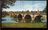 Jolie CP Ancienne Angleterre English Bridge River Severn Shrewsbury - A Circulée - Shropshire