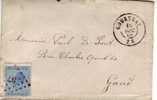 Lettre N°18 LP 87 COURTRAI Vers GAND (21) 10/12/68 ***TTB*** - 1865-1866 Profil Gauche