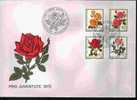 Fdc Suisse 1972 Fleurs Roses - Rosas
