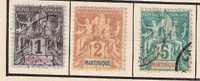 MARTINIQUE, Type Groupe, 8 Timbres Ob : Yvert N° 31,32,34,35,36,44,45,46; Cote 19,50 Euros,ensemble TB - Other & Unclassified