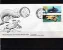 Brésil: 1987, Fdc Préservation De La Faune Bésilienne, Tortue Et Baleine Franche, Belle Qualité - Tortues