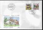 Fdc Suisse 1994 Animaux & Faune Ferme Coq Poule Chèvres Clochette - Farm