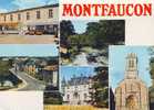 SUPERBE CPM..DE..MONTFAUCON SUR MOINE..BELLE MULTIVUES DE LA VILLE..SES SITES ET MONUMENTS.. - Montfaucon