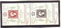 LUXEMBOURG CENTENAIRE DU TIMBRE  ET EXPO PHILATELIQUE  LA PAIRE SE TENANT - Unused Stamps