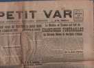 LE PETIT VAR 19/07/1922 - VILLES DU VAR - TOULON - DODDS - LIE DES VINS - LA SEYNE BESSE SUR ISSOLE CARCES HYERES - Informations Générales