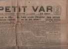 LE PETIT VAR 20/07/1922 - VILLES DU VAR - TOULON - ANGERS - CABASSE HYERES CARQUEIRANNE BESSE SUR ISSOLE CAMPS - Testi Generali