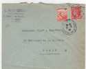 Timbres Yvert N° 676,750  Sur Lettre Du 30/3/48 - Brieven En Documenten