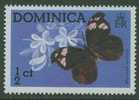 Dominica 1975 Mi 430 Yv 420 ** Myscelia Antholia : Brown Butterfly / Papillon / Vlinder - Dominica (1978-...)