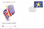 Great Britain FDC 1992. Single European Market. Flags. Lion Nice Edition And Postmarkt. - 1991-2000 Decimal Issues