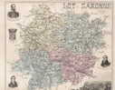 AGEN + LOT-ET-GARONNE = BERNARD PALISSY + LACEPÈDE + CHARRIE + ARMES D' AGEN  /   CARTE GEOGRAPHIQUE DU XIXème Siècle - Geographical Maps