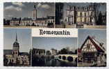 K10 - ROMORANTIN - Jolie Multivues De 1958 - La Place De La Paix - L'hôtel De Ville - L'église - La Sauldre - Le Carroir - Romorantin