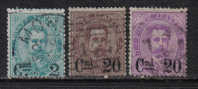 RG251 - REGNO 1890 , Umberto I : Soprastampati Serie N. 56/58 - Used