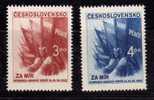 Tchécoslovaquie 1952 N°Y.T. :  680 Et 681** - Neufs