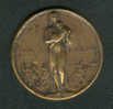 Medaille Bronze 1-8-1940 Huguenin Le Locle Au Dos Dague Formant Croix Femme & Enfant Sur Fond De Troupes ???? - Frankrijk