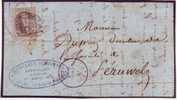 DEVANT N°10A P 7 ATH 19/7/60 Vers PERUWELZ   ***TIMBRE SUPER AVEC VOISINS*** - 1858-1862 Medaillen (9/12)