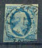 1852 Koning Willem III 5 Cent BLAUW NVPH 1 * Periode 1852  Nederland  Nr. 1 Gebruikt  (53) AMSTERDAM - Usati