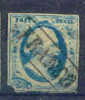 1852 Koning Willem III 5 Cent BLAUW NVPH 1 * Periode 1852  Nederland  Nr. 1 Gebruikt  * Stempel 's-GRAVENHAGE   (71) - Oblitérés