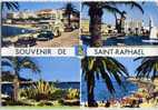 Delcampe - Souvenir De Saint RAPHAEL--1963--Vues Diverses,cpsm Gd Format N° 83.999.69 éd La Cigogne--blason Robert Louis-voitures-- - Ramatuelle