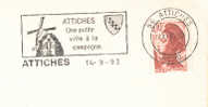 1993 France 59 Attiches  Moulin Mulino Windmill - Windmills