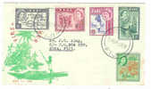 Fiji-1954 QE II Definitives (First July )  FDC - Fidji (1970-...)