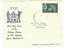 Fiji-1959 QE II Definitive 4 Sh Kandavu Parrot  FDC - Fidji (1970-...)