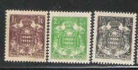 Monaco 1937-43 Grimaldi Arms Mint - Andere & Zonder Classificatie