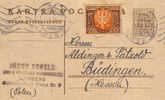 Entier Postal Avec Complément Affranchissement Pour Büdingen Hessen Allemagne 8 Mai 1922 - Covers & Documents