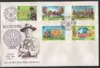 MAN - 1982 - 75° ANN. DELLO SCOUTISMO - YT 198/202 MI 203/207 FDC - Brieven En Documenten