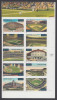 !a! USA Sc# 3510-3519 MNH PLATEBLOCK(10) W/ Top Label (UR/V1111) - Baseball Fields - Unused Stamps