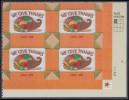 !a! USA Sc# 3546 MNH PLATEBLOCK (LR/P1111) - Thanksgiving - Unused Stamps