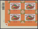!a! USA Sc# 3546 MNH PLATEBLOCK (LL/P1111) - Thanksgiving - Unused Stamps