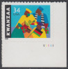 !a! USA Sc# 3548 MNH SINGLE From Lower Right Corner W/ Plate-# (LR/V11111) - Kwanzaa - Nuovi