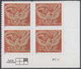 !a! USA Sc# 3646 MNH PLATEBLOCK (LR/P1111/a) - Coverlet Eagle - Nuevos